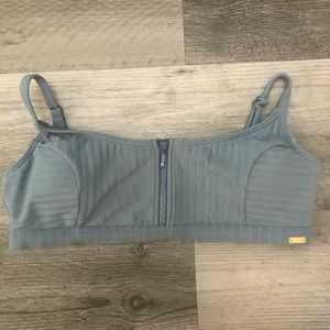 Color my life Roxi Blue gray bikini swim top M